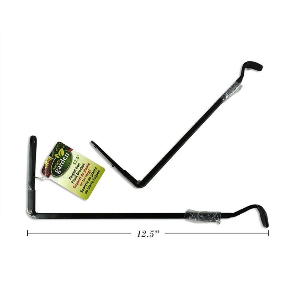 Support à jardinière 12,5 po en fer forgé noir