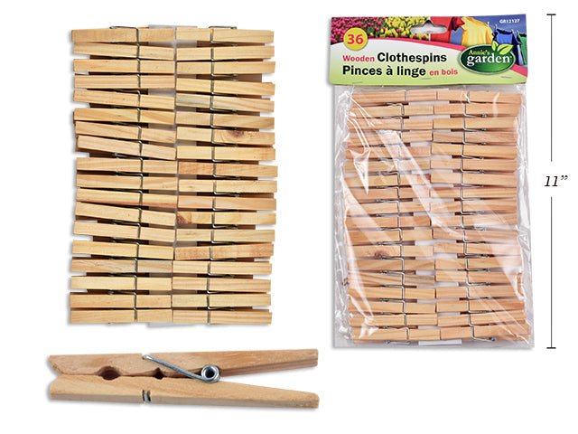 Épingle à linge en bois (paquet de 36)