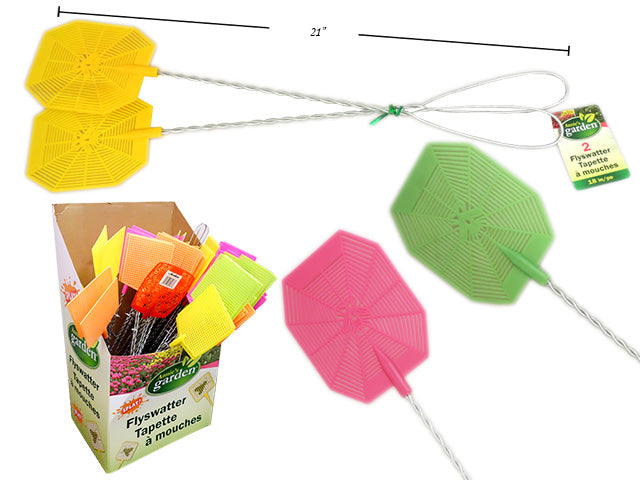 Tue-mouche avec manche en métal 21 po (paquet de 2)
