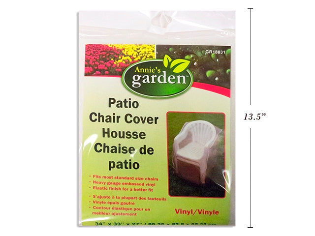 Housse pour chaise de patio en vinyle 34 po x 33 po x 27 po