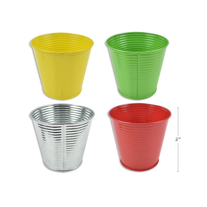 Pot à fleur en métal 5,5 po
