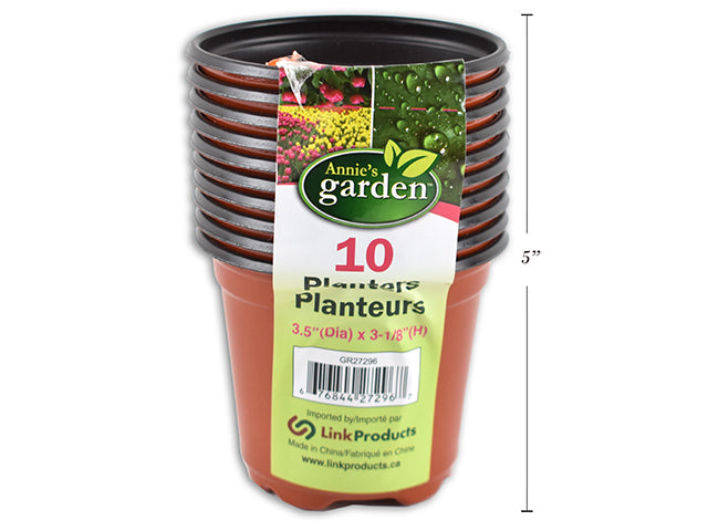 Pot d'empotage en plastique 3,5 po (paquet de 10)