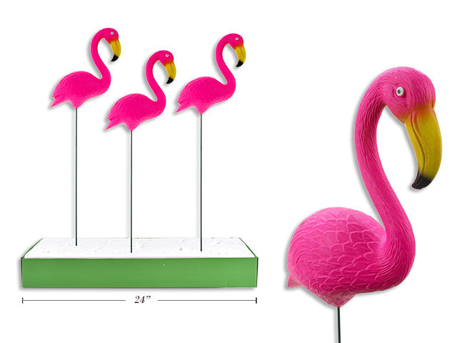 Piquet de jardin 28 po flamant rose