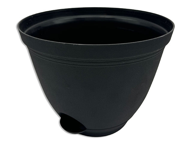 Cache-pot en plastique 11,5 po noir