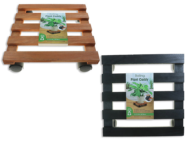 Support en bois sur roulette 12 po x 11,6 po
