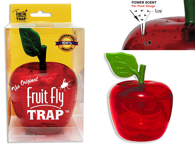 Piège à mouches à fruits en forme de pomme rouge