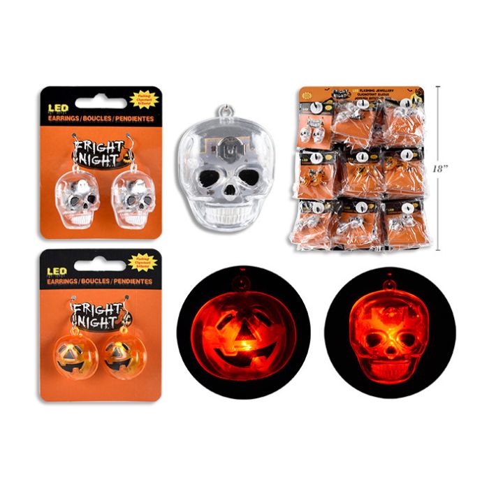 Boucle d'oreille clignotante d'Halloween