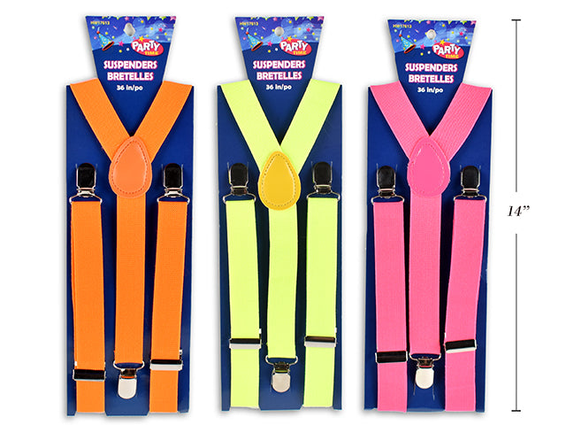 Bretelles couleur néon 36 po
