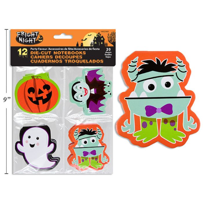 Cahier de notes Halloween 10 pages (Paquet de 12)