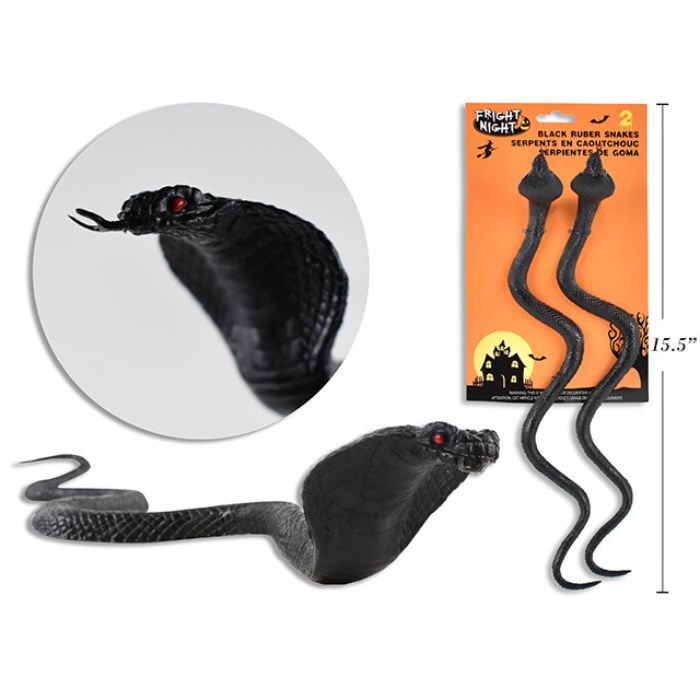 Cobra en caoutchouc 14 po noir (paquet de 2)