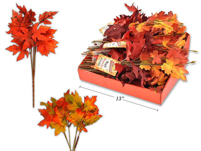 Bouquet de feuilles d'érable artificielle 15 po