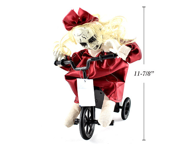 Zombie sur tricycle animé 6,25 po x 8 po x 12 po