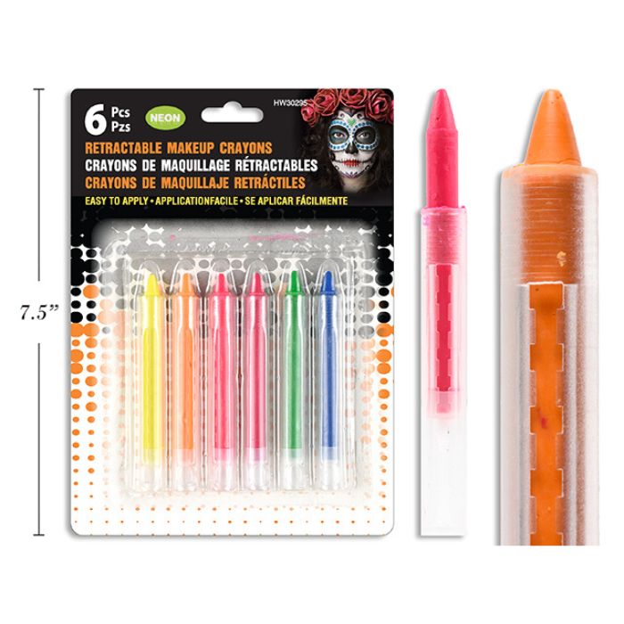 Crayon de maquillage rétractable (paquet de 6)