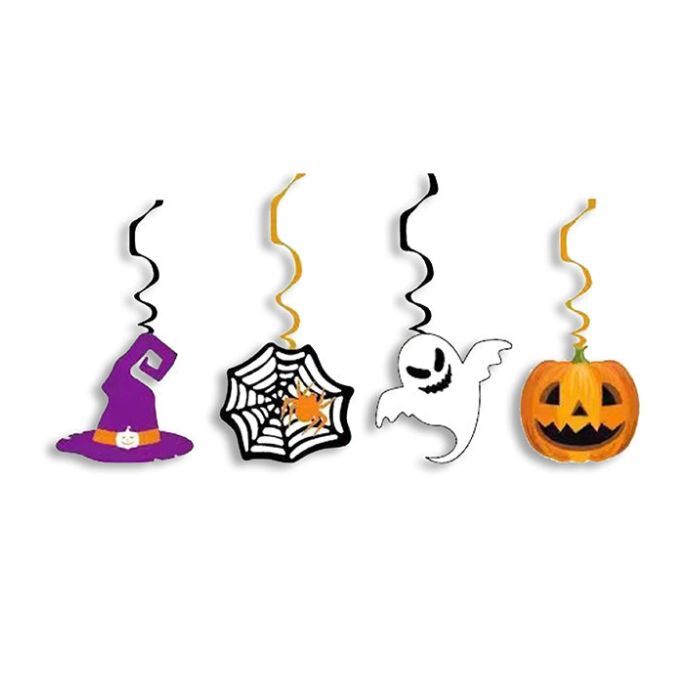 Décoration d'Halloween à suspendre (x4)