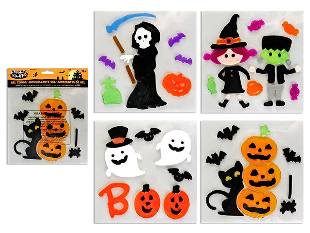 Autocollants d'Halloween pour fenêtre en gel
