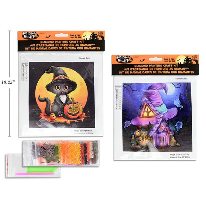 Broderie diamant (Diamond painting) 20 cm x 20 cm Halloween