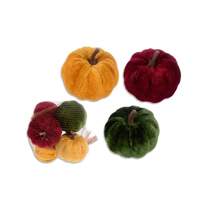 Citrouille en velours 2,75 po (paquet de 5)