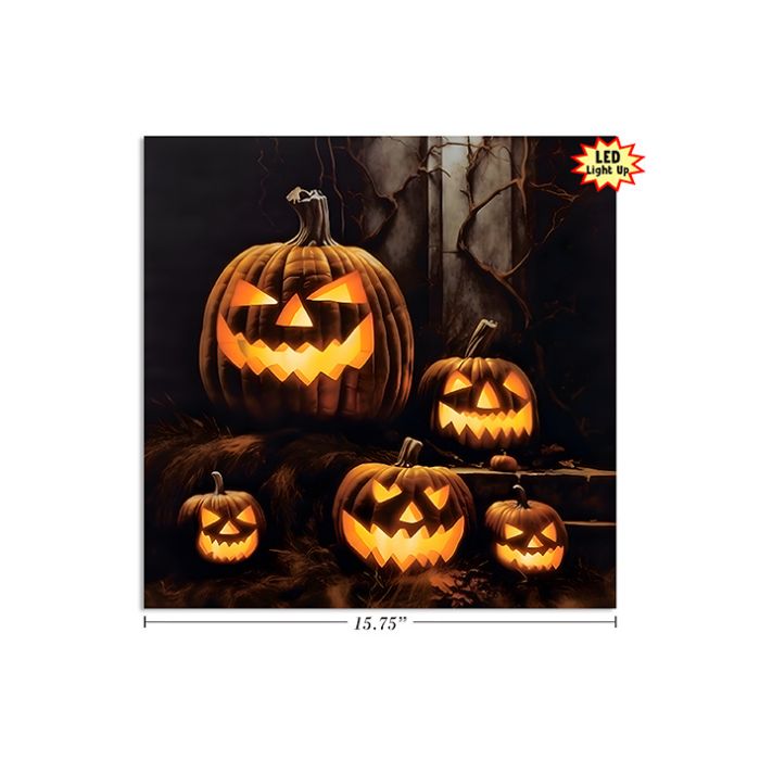 Cadre lumineux 15,75 po citrouilles