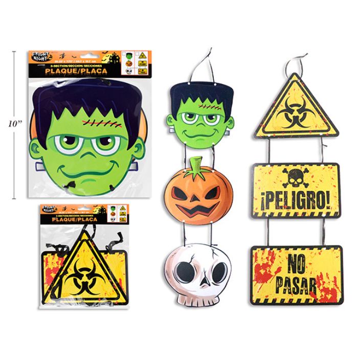 Plaque à 3 sections d'Halloween 26,25 po x 7,75 po