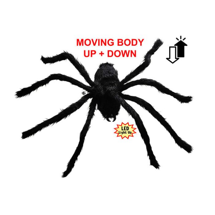 Araignée animée DEL 31,5 po