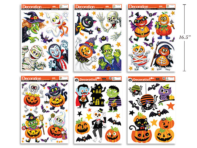 Autocollants d'Halloween brillants pour fenêtres
