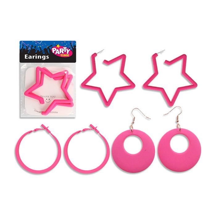 Boucles d'oreilles rose