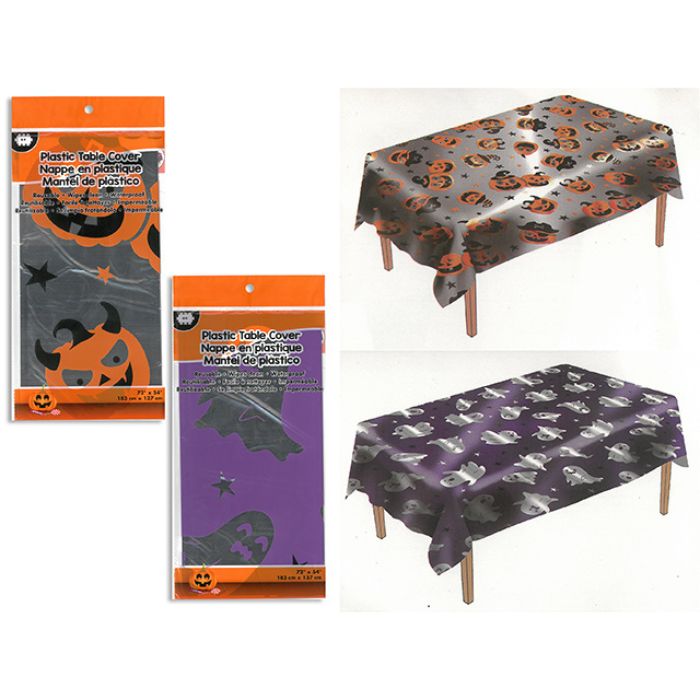 Nappe en plastique 72 po x 54 po Halloween
