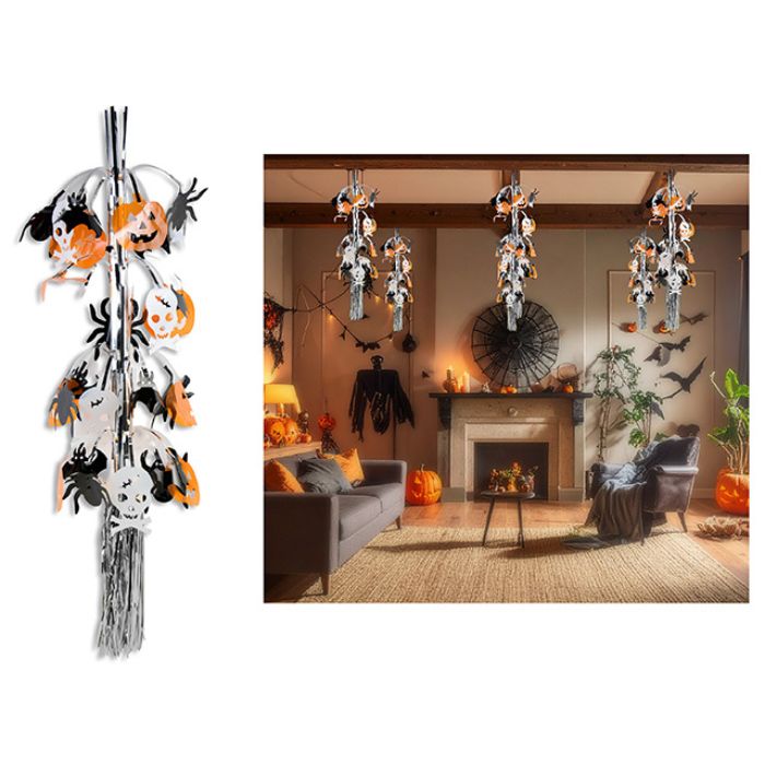 Décoration métallique d'Halloween à suspendre 9,7 po x 23,6 po