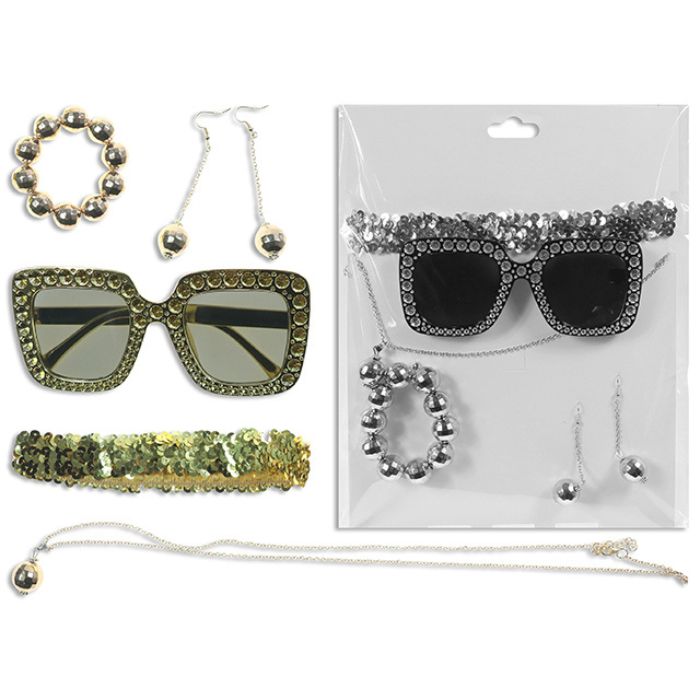Ensemble de lunettes et accessoires chic (6 morceaux)