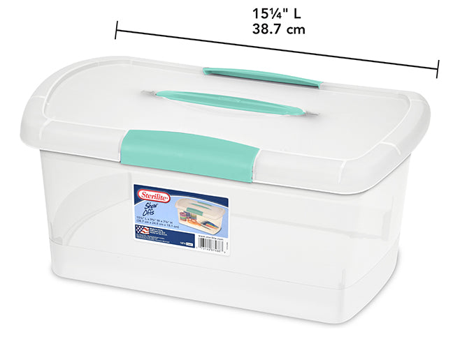 Boîte de rangement 15 po avec couvercle clip Stérilite