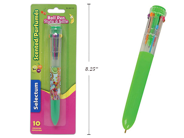 Stylo à bille 10 couleurs parfumées