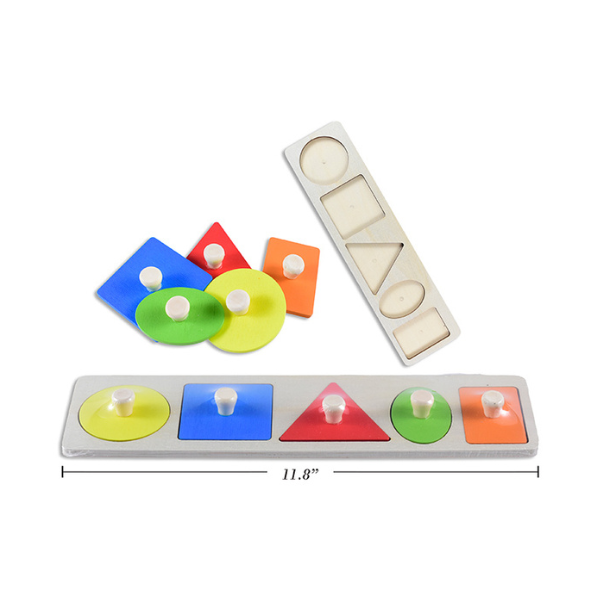 Jeu de bois apprendre les formes et les couleurs