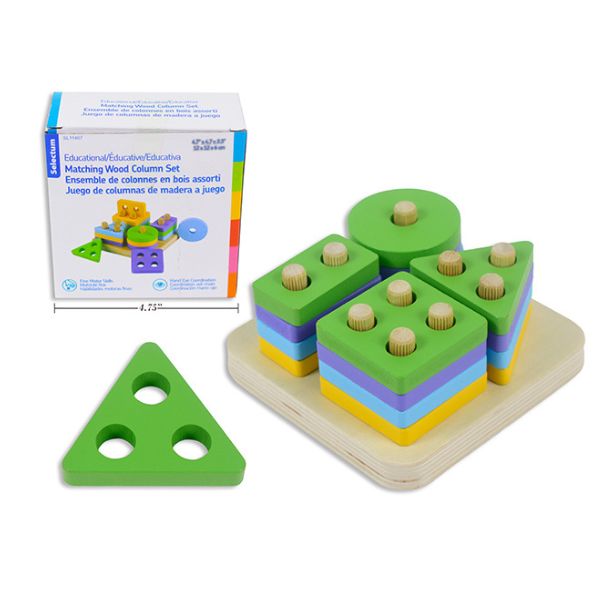 Jeu de bois formes à empiler
