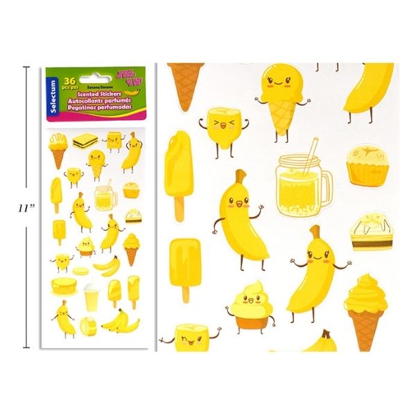 Autocollants parfumés bananes (36 unités)