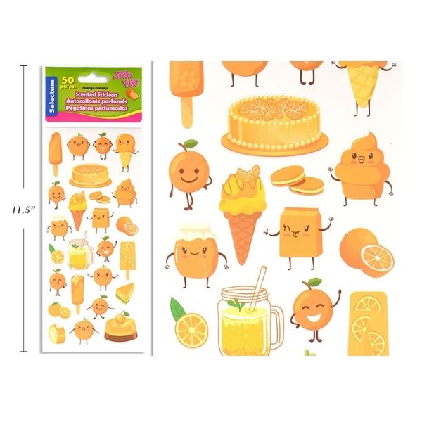 Autocollants parfumés oranges (50 unités)