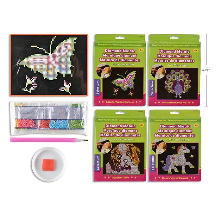 Mosaïque diamant 7,5 po x 6 po