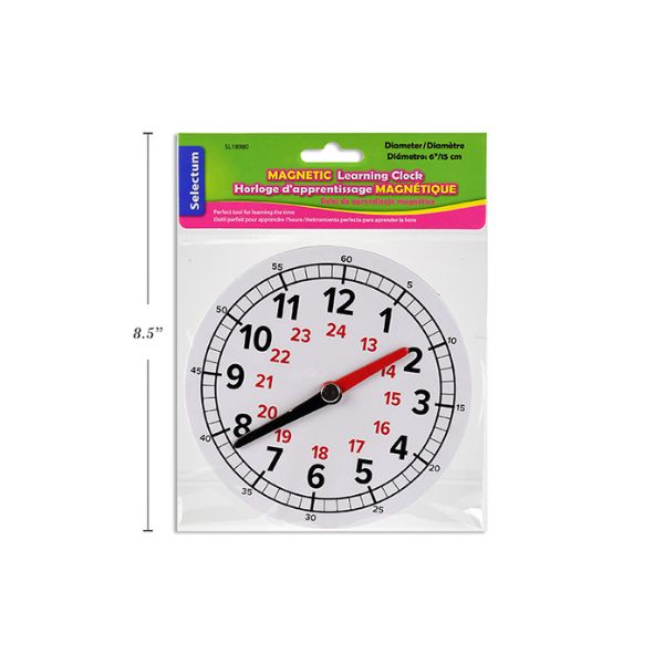 Horloge d'apprentissage magnétique 6 po