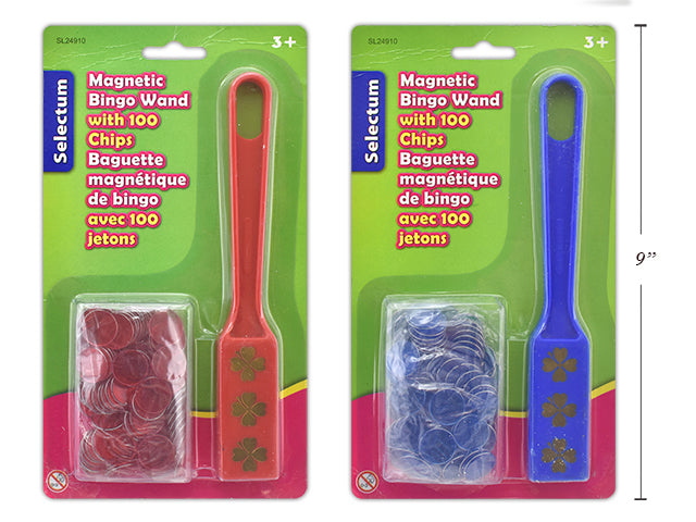 Baguette magnétique de bingo avec 100 jetons