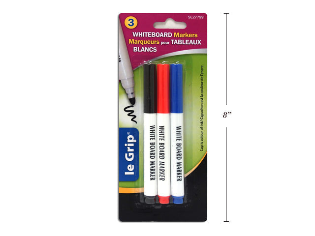 Marqueur effaçable à sec pour tableau blanc le Grip (paquet de 3)