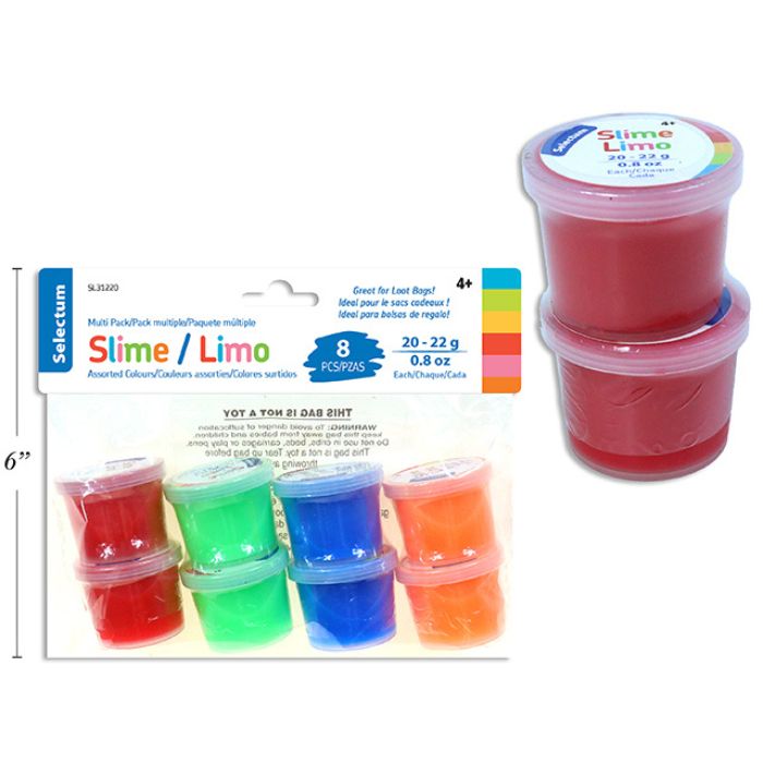 Slime en pot 4 couleurs 0,8 oz (Paquet de 8)