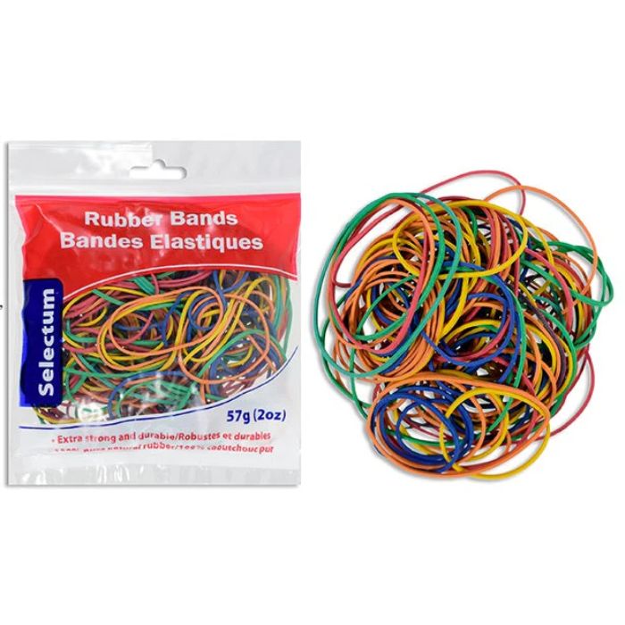 Bande élastique 57 g grandeurs et couleurs variées