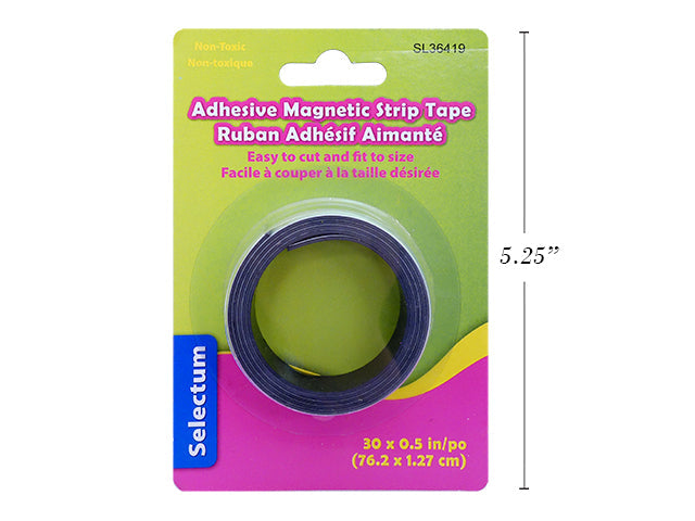 Ruban magnétique autocollante 30 po x 0,5 po