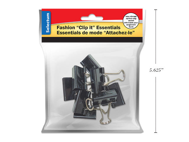 Pince-notes noires 1 po Selectum (paquet de 8)