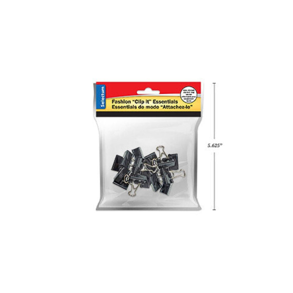 Pince-notes noires 0,5 po Selectum (paquet de 16)