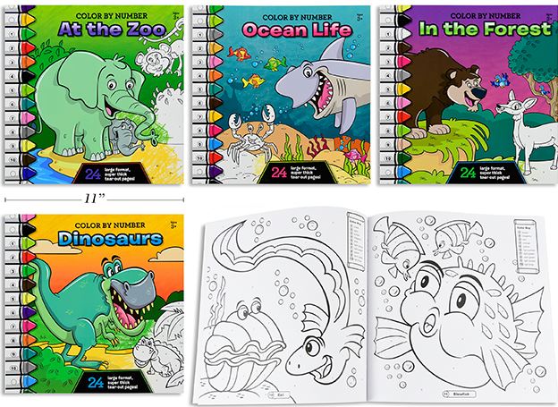 Livre de coloriage par numéros 24 pages