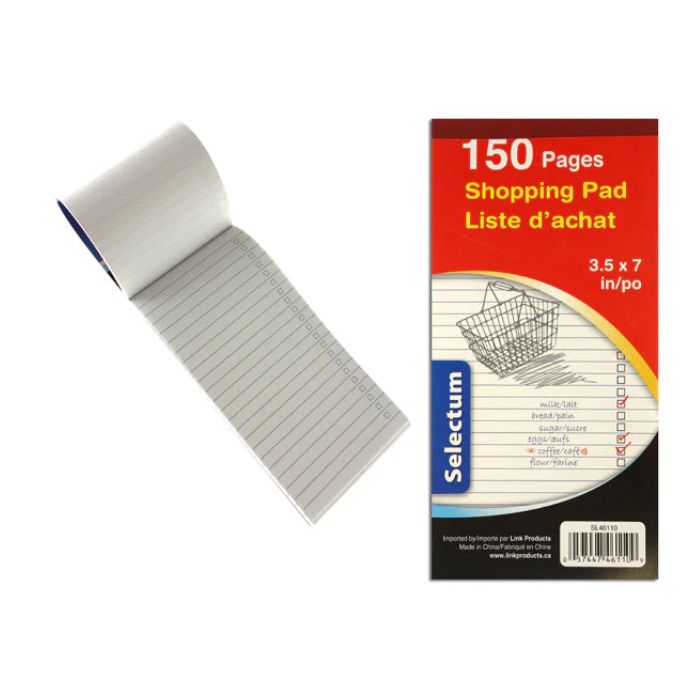 Liste d'achats 3,5 po x 7 po 150 feuilles