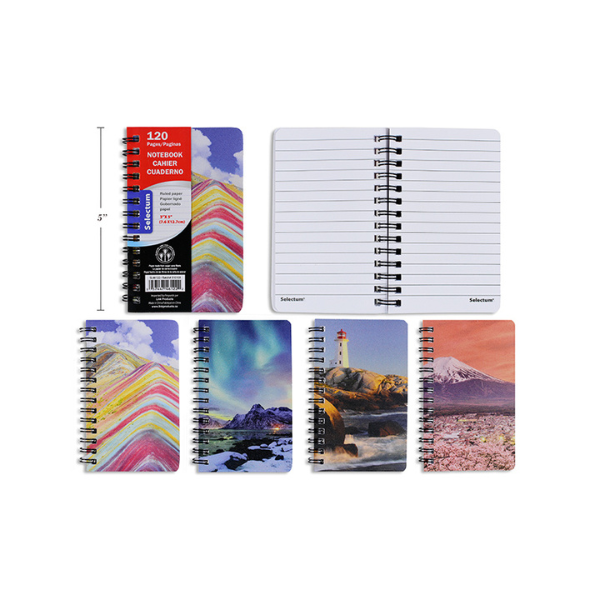 Cahier de notes 3 po x 5 po 60 pages Selectum paysage