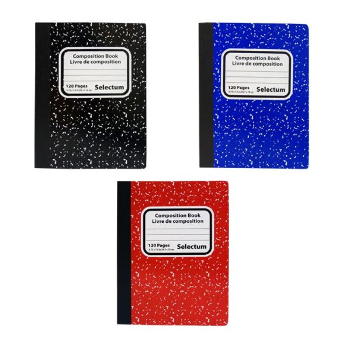 Cahier de composition 9,75 po x 7 po 120 pages Selectum