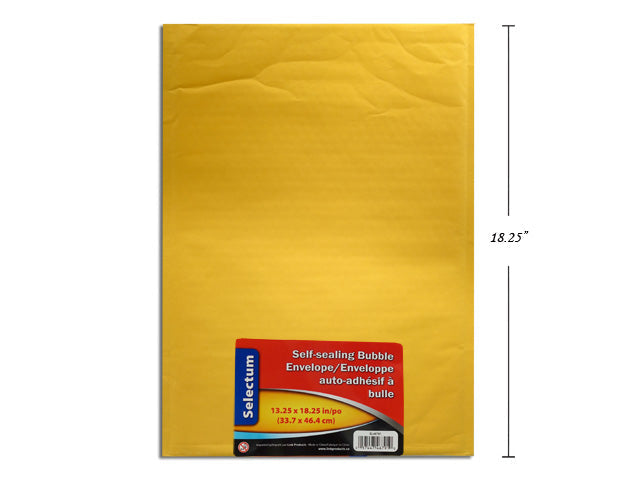 Enveloppe à bulle 13,25 po x 18,25 po jaune
