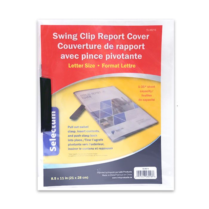 Couverture de rapport avec pince pivotante 8,5 po x 11 po